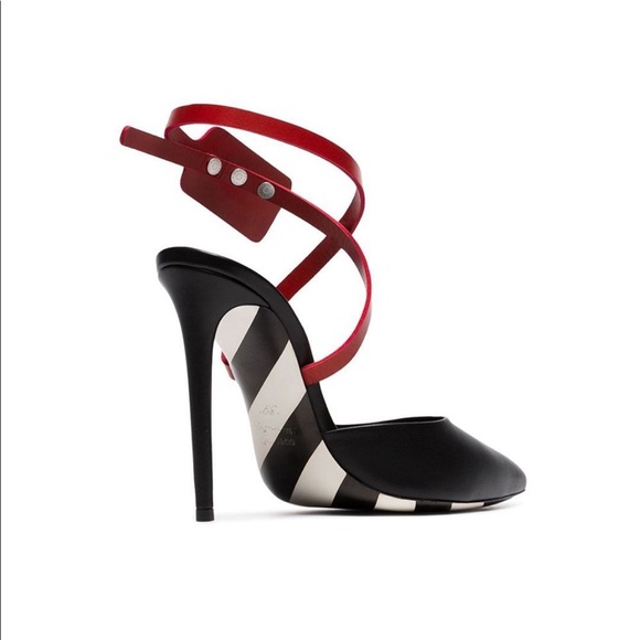 high heels off white